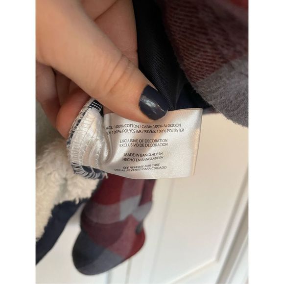 Eddie Bauer plaid Sherpa lined button front shacket xl - Picture 5 of 11